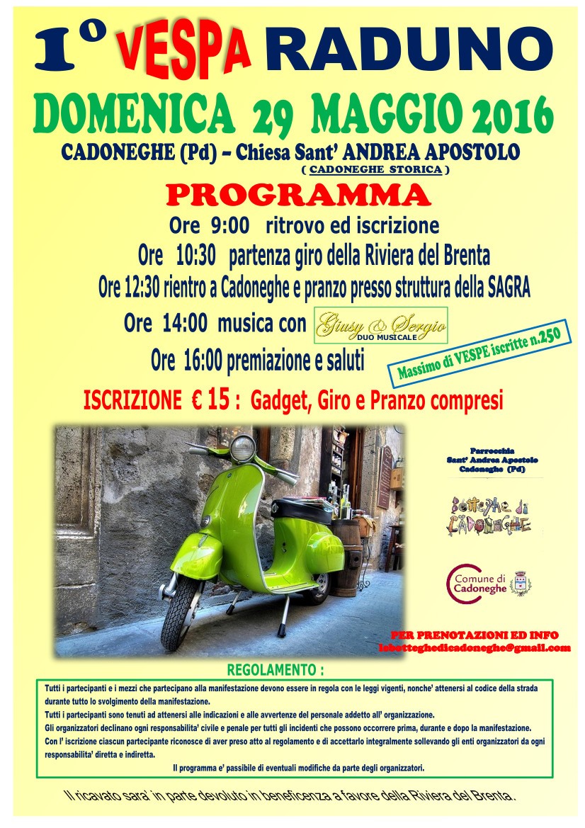 29/05/16 – 1° Vespa raduno a Cadoneghe (PD)