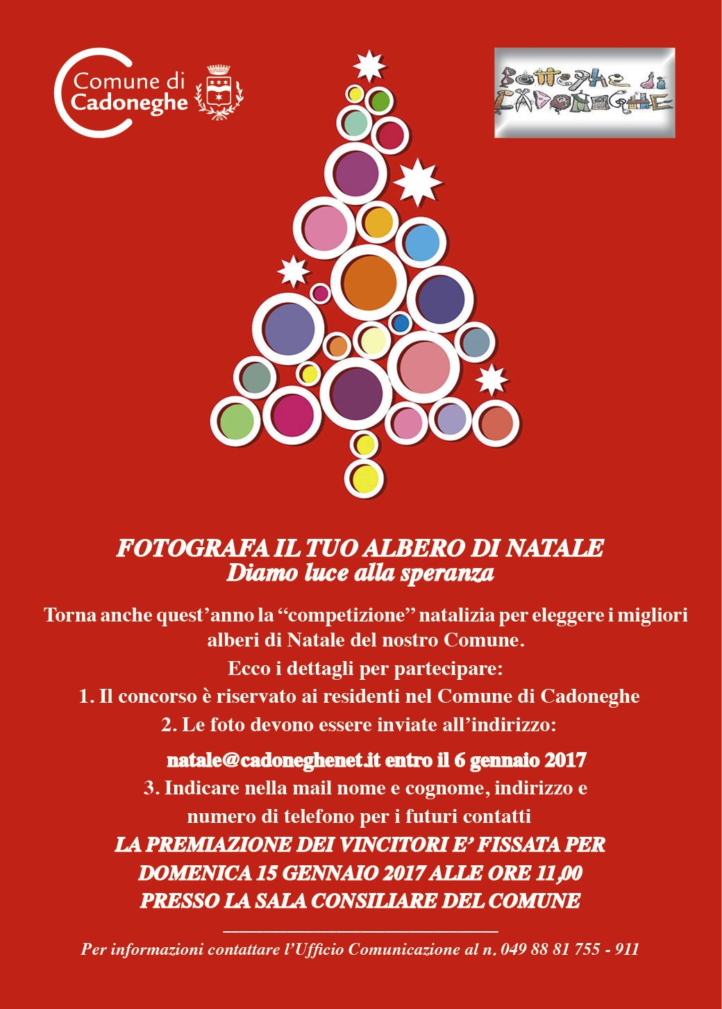 CONCORSO “FOTOGRAFA IL TUO ALBERO DI NATALE”