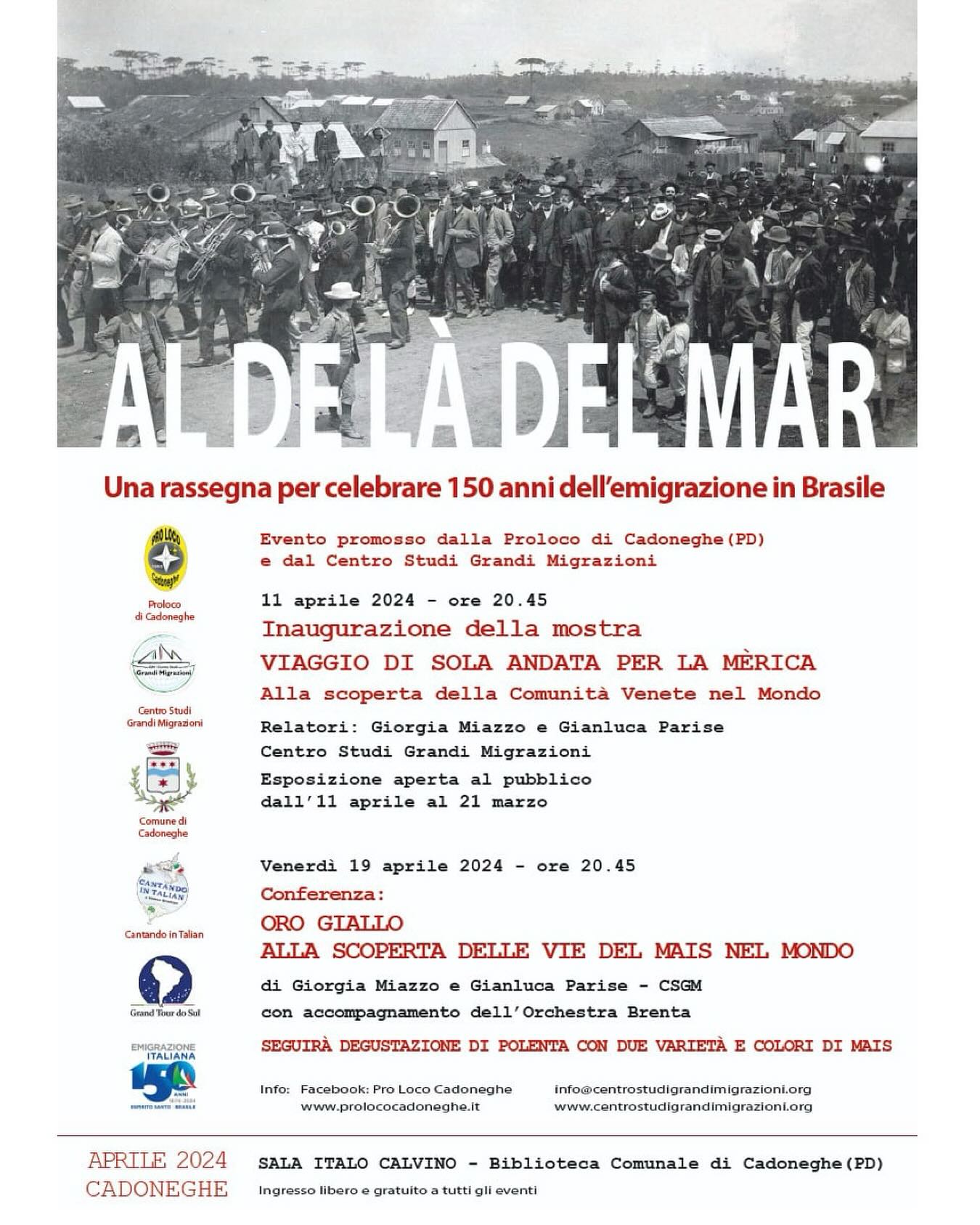 VENETI NEL MONDO, una mostra e quattro appuntamenti per i 150 anni di migrazioni in Brasile